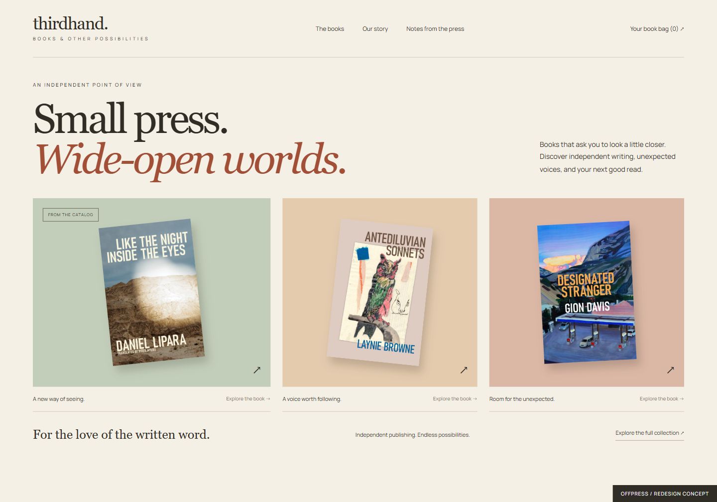 3rd Hand Books: A new direction