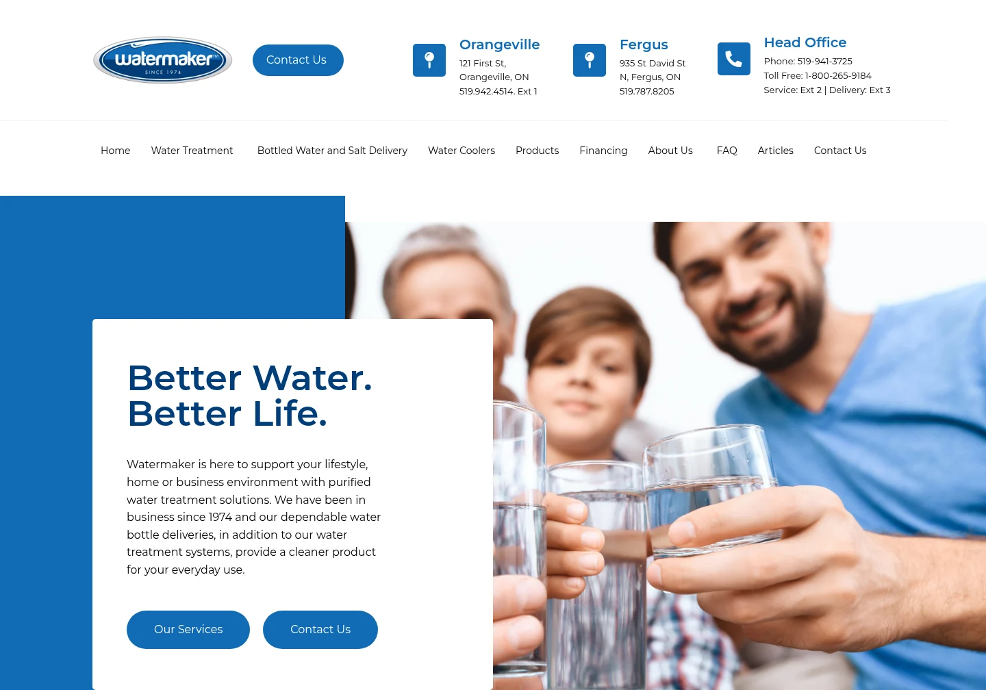 Watermaker on its original platform